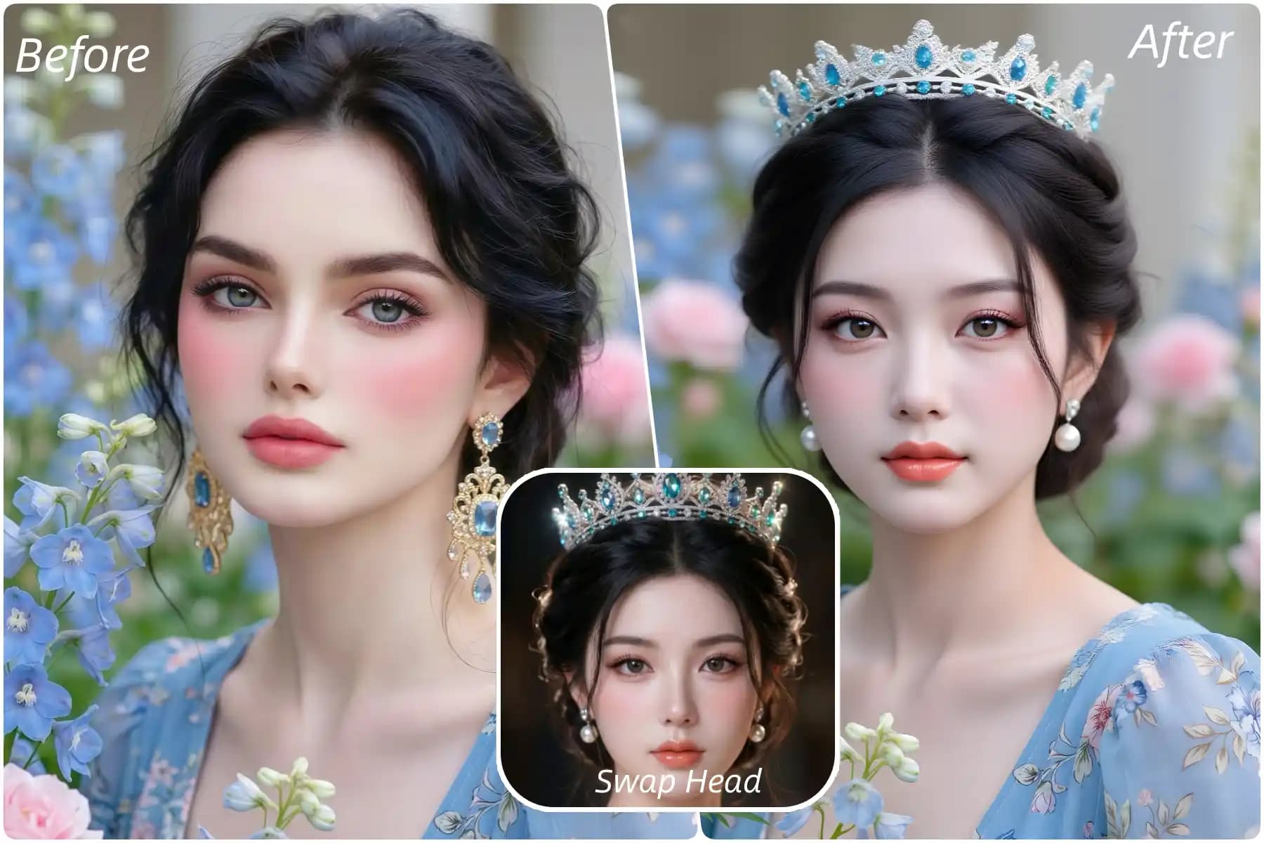 Easy-to-use AI head swap interface