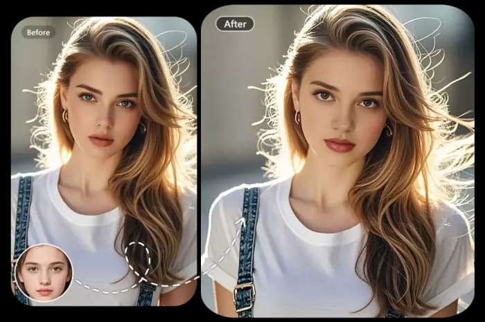 Easy-to-use AI face swap interface